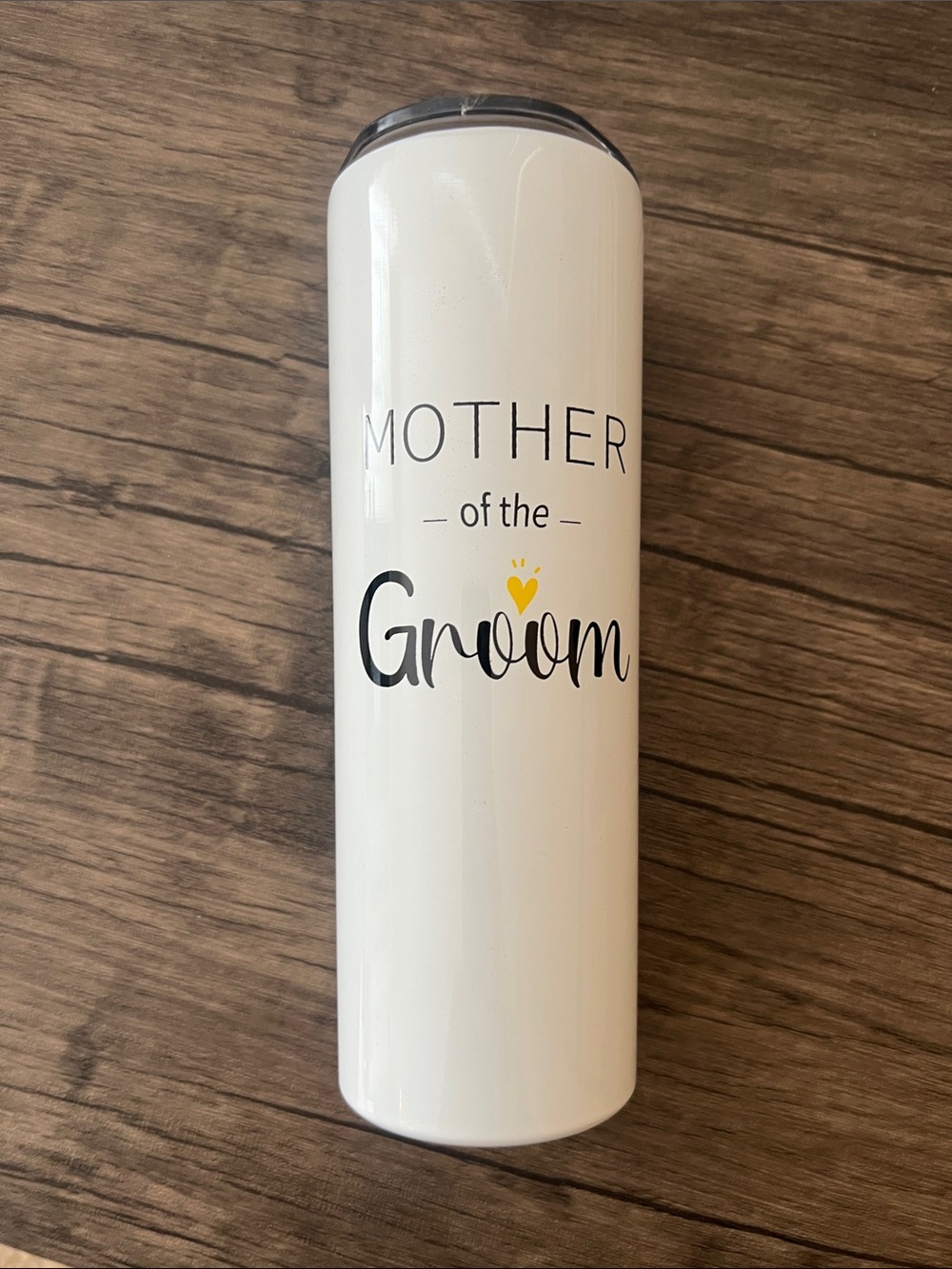 Mother of the Groom White Travel Tumbler